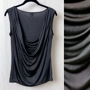 Ann Taylor Gray Cowl Neck Sleeveless Blouse